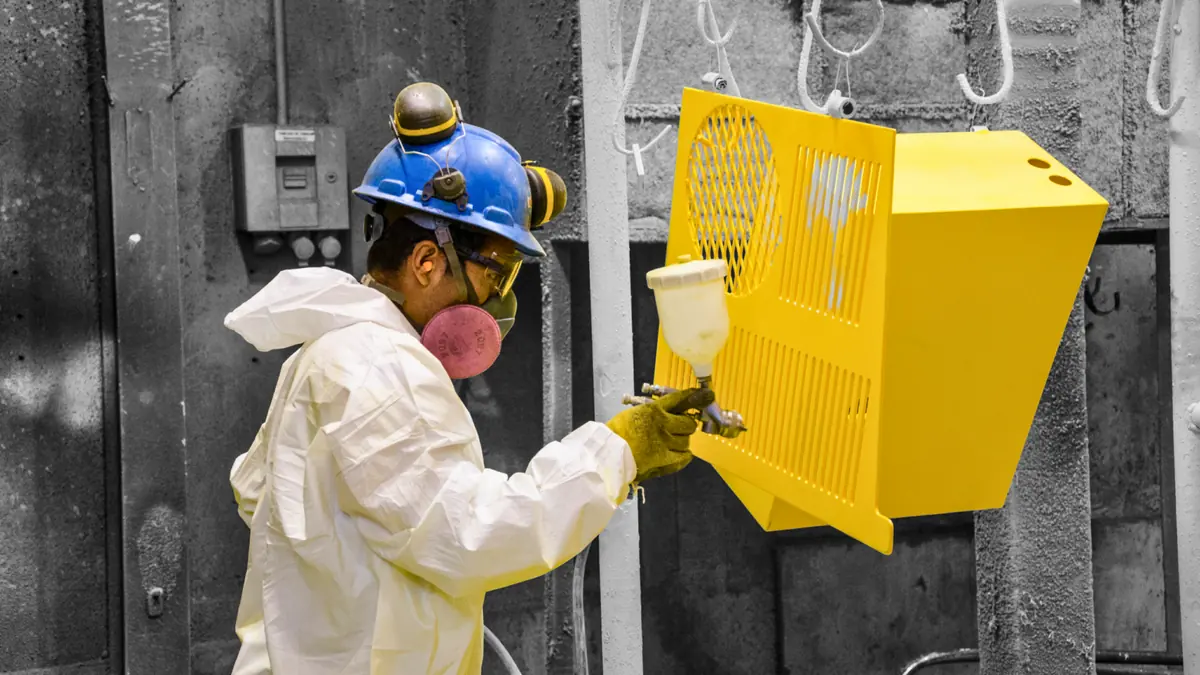 Industrial painting and coating application on plant structure